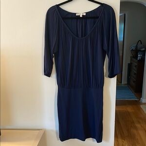 Soft Joie Blouson Stretch Jersey Dress Navy